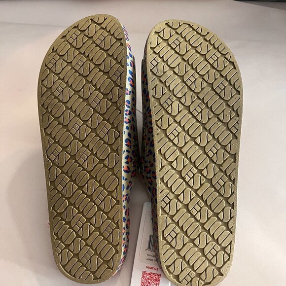 Freedom Moses Cheetah Kahki Slides Sandals. NWT - Picture 4 of 7